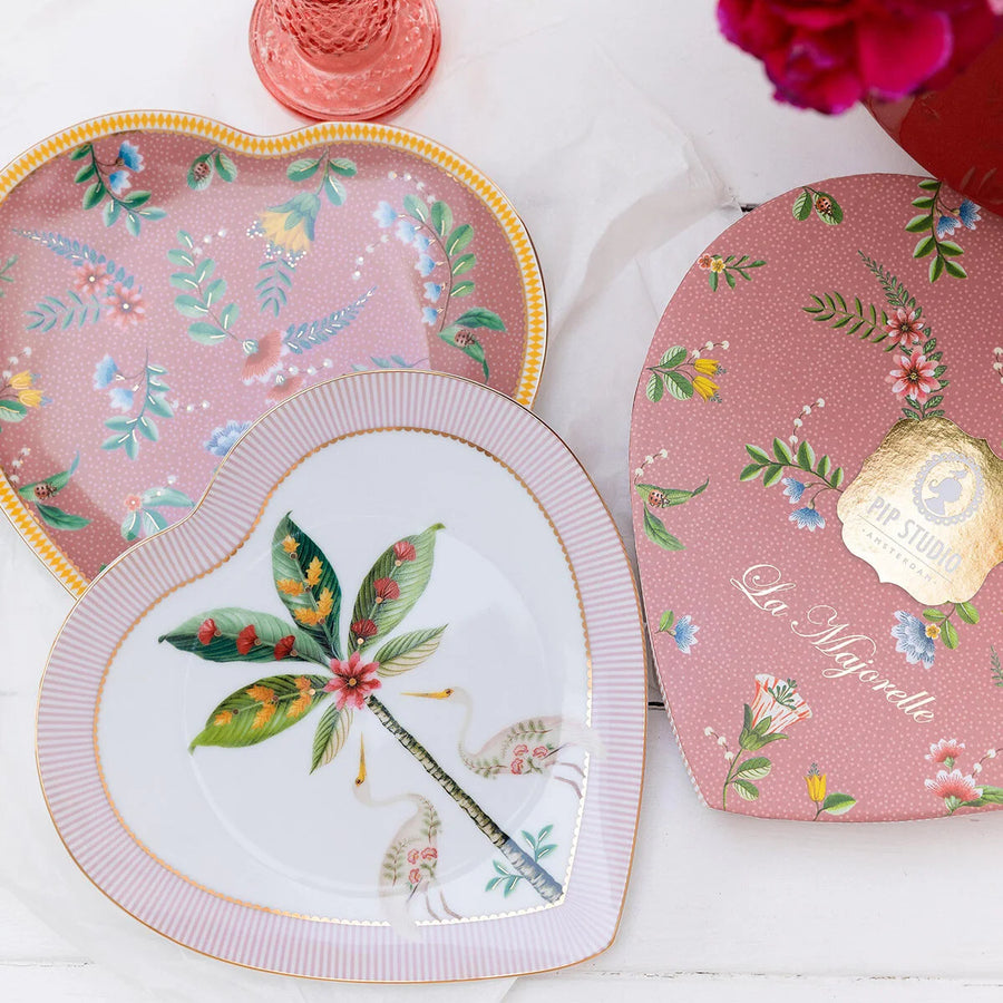 Pip Studio La Majorelle Pembe Porselen Kalpli Tabak Seti 21,5 cm
