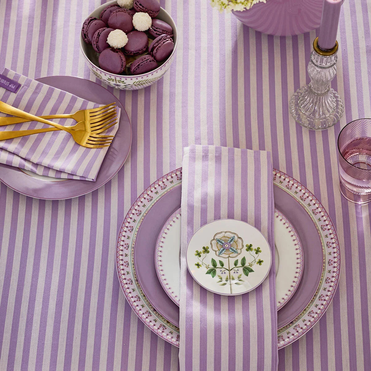 Pip Studio Lily & Lotus Beyaz Porselen Petit Four Tabağı 12 cm