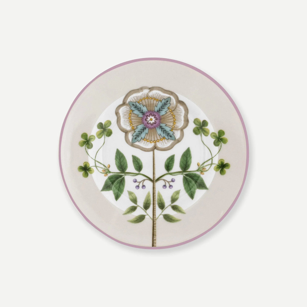 Pip Studio Lily & Lotus Beyaz Porselen Petit Four Tabağı 12 cm