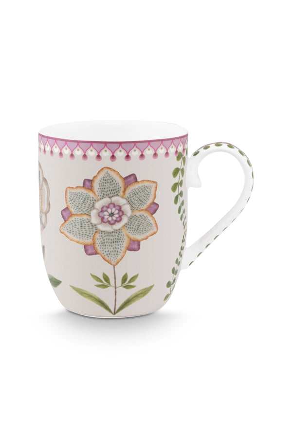 Pip Studio Lily & Lotus Mor Porselen Kupa 145 ml