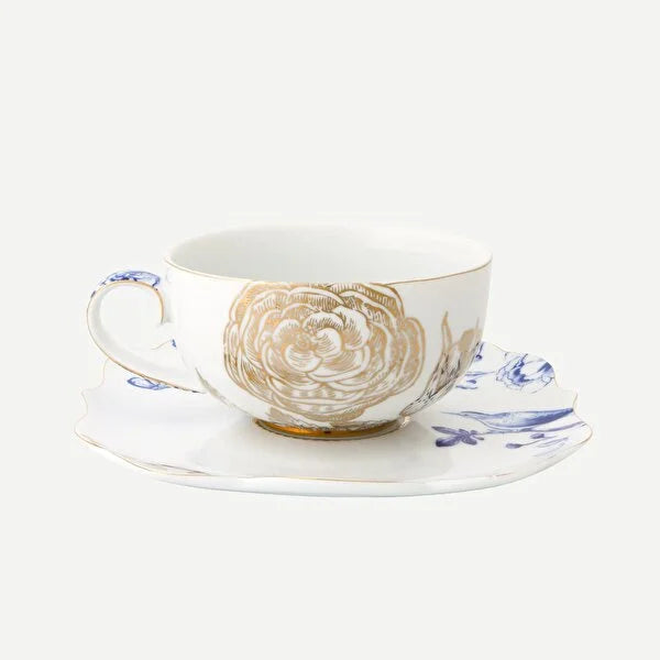 Mavi Beyaz Porselen Çay Fincanı 225 ml Royal White Collection by Pip Studio