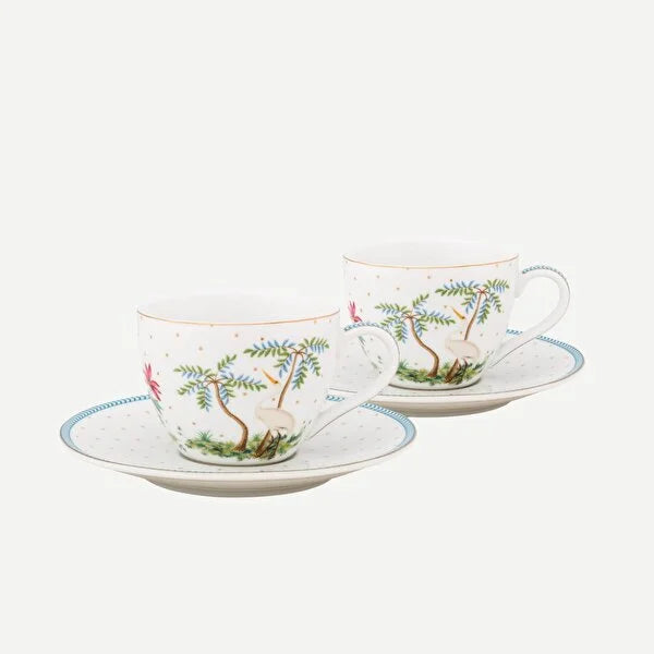 Beyaz Porselen Kahve Fincan Seti 120 ml Jolie Collection by Pip Studio