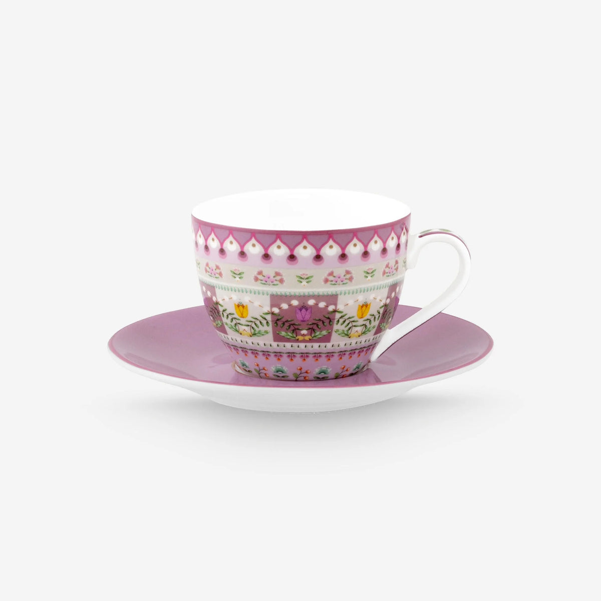 Pip Studio Lily & Lotus Mor Porselen Kahve Fincanı 120 ml