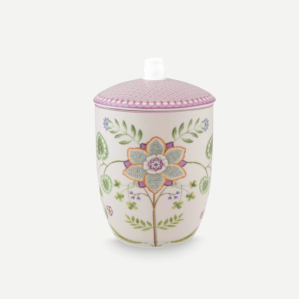 Pip Studio Lily & Lotus Mor Porselen Saklama Kabı 1500 ml