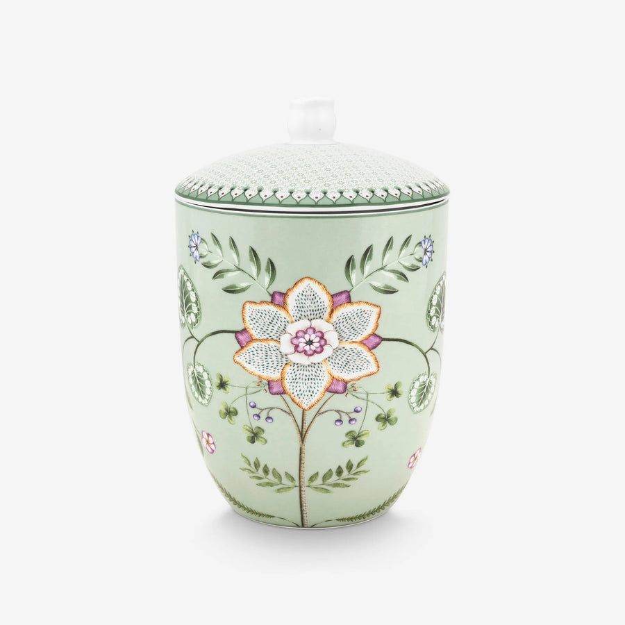 Pip Studio Lily & Lotus Yeşil Porselen Saklama Kabı 1500 ml