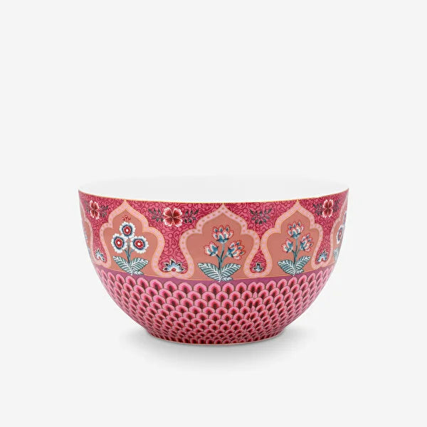 Kırmızı Porselen Kase 18cm Flower Festival Collection by Pip Studio