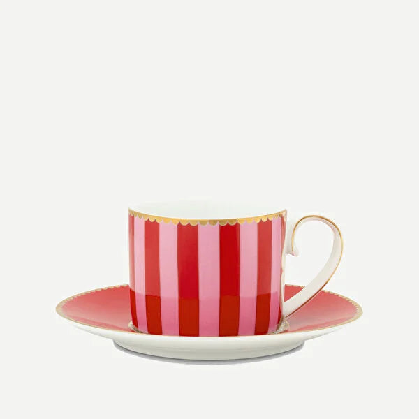 Pip Studio Kırmızı Pembe Porselen Kahve Fincanı 90 ml 51004141