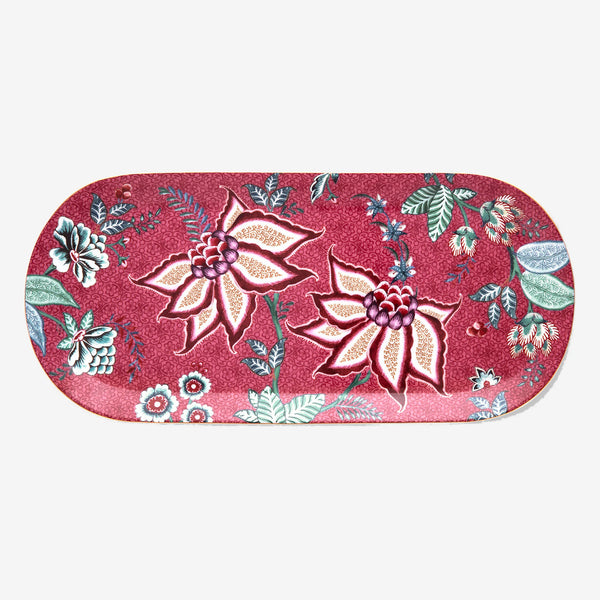 Pip Studio Flower Festival Kırmızı Porselen Servis Tabağı