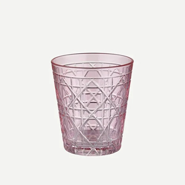 Pembe Cam Kısa Su Bardağı 345 ml Gloria Collection by Chiara Alessi