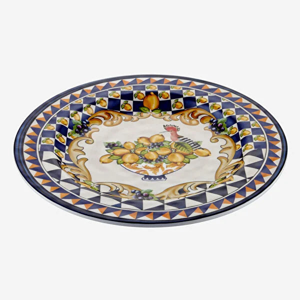 Chiara Alessi Mavi Melamin Yemek Tabağı 28 cm