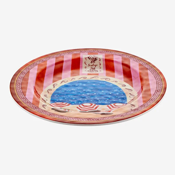 Chiara Alessi Cote D Azur Turuncu Melamin 28 cm Yemek Tabağı CAMCA1080BL2