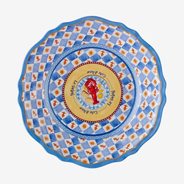 Chiara Alessi Cote D Azur Mavi Melamin 35 cm Servis Kasesi CAMCA2084BL1