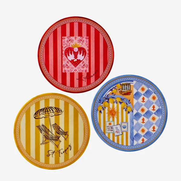 Chiara Alessi Cote D Azur Mavi Melamin 9,5 cm Bardak Altlığı CAMCA8023BL1