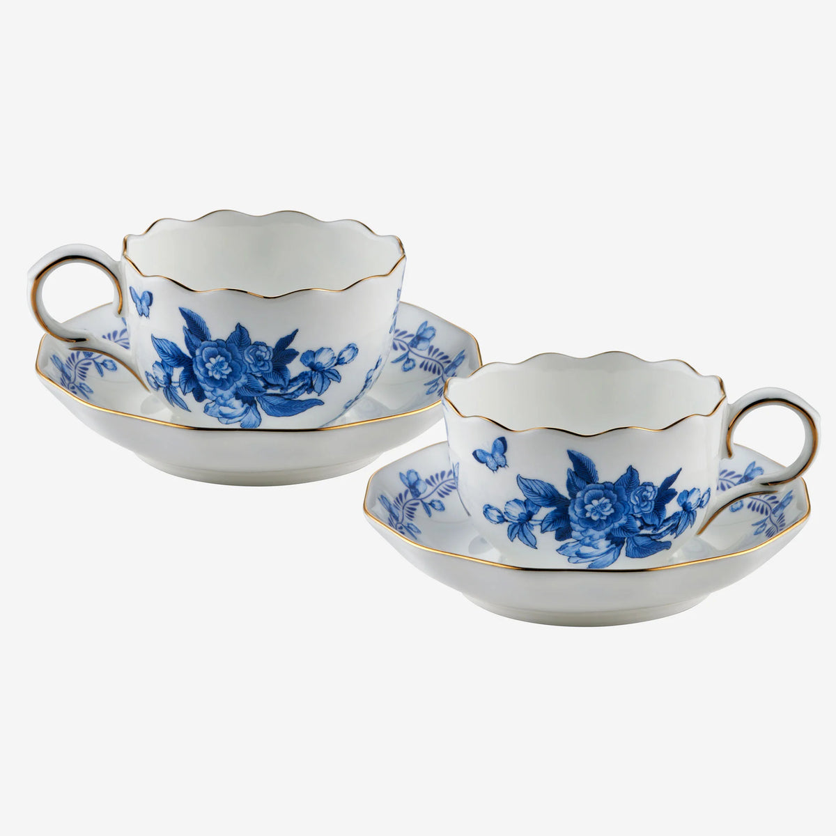 Mavi Porselen Kahve Fincan Seti 100 ml Primavera Collection by Chiara Alessi