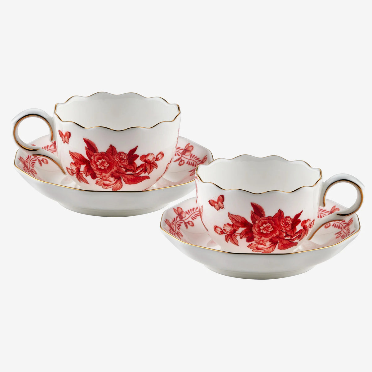 Kırmızı Porselen Kahve Fincan Seti 100 ml Primavera Collection by Chiara Alessi