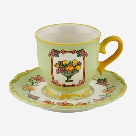 Yeşil Stoneware Kahve Fincan Seti 90 Ml Il Sogno Collection by Chiara Alessi