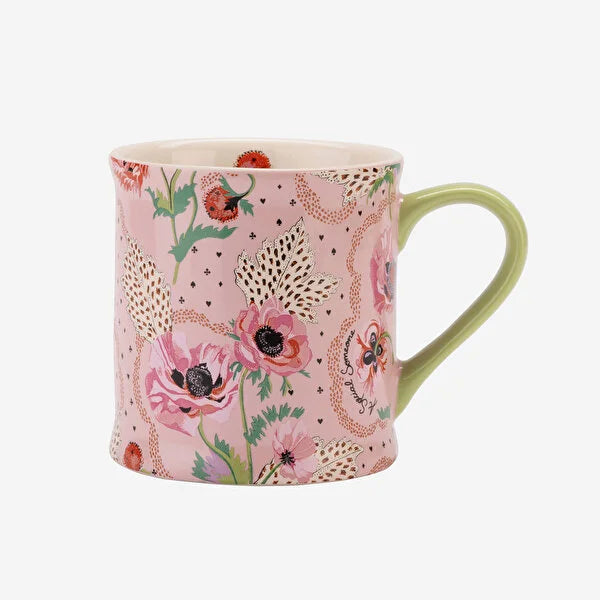 Cath Kidston Poppy Pembe Stoneware Kupa 275 ml