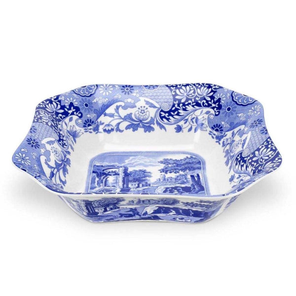 Spode Blue Italian 24 cm Kare Salata Servis Kasesi