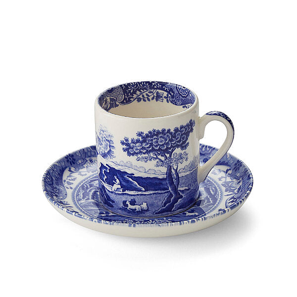 Spode Blue Italian Kahve Fincanı ve Tabağı - 90 ml (Tek)