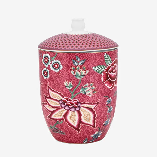 Kırmızı Porselen Saklama Kabı 1500 ml Flower Festival Collection by Pip Studio