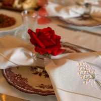 Roses Atelier Peçete Yüzüğü Kırmızı Gül (6 adet)