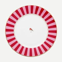 Kırmızı Pembe Porselen Yemek Tabağı 26,5 Cm Love Birds Collection by Pip Studio