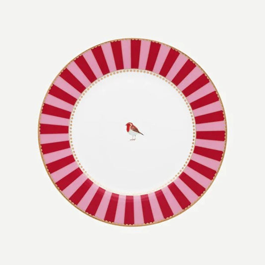 Kırmızı Pembe Porselen Kahvaltı Tabağı 21 Cm Love Birds Collection by Pip Studio