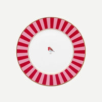 Kırmızı Pembe Porselen Pasta Tabağı 17 Cm Love Birds Collection by Pip Studio