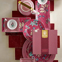 Kırmızı Porselen Pasta Tabağı 17 cm Flower Festival Collection by Pip Studio