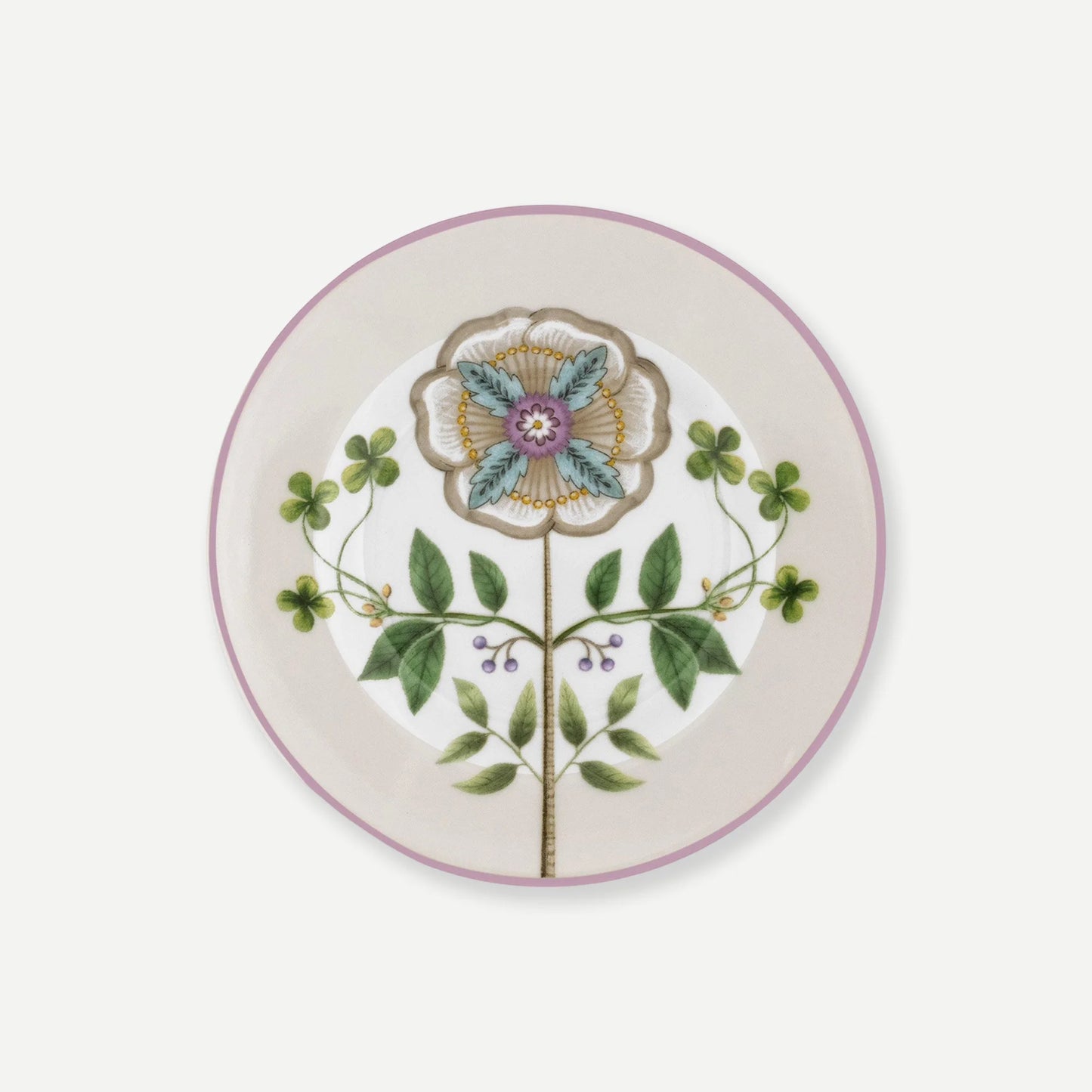 Pip Studio Lily & Lotus Beyaz Porselen Petit Four Tabağı 12 cm