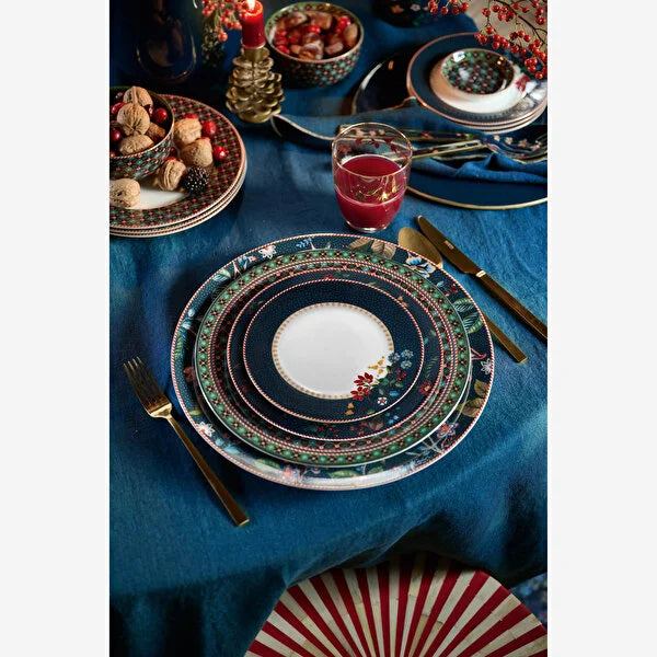 Pip Studio Berry Blues Mavi Porselen Pasta Tabağı 17 cm