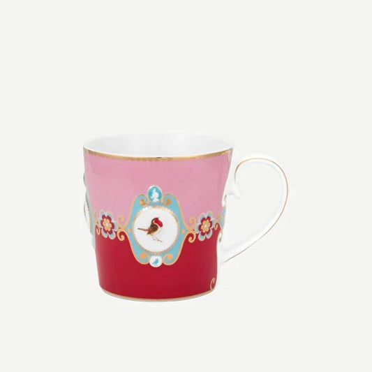 Kırmızı Pembe Porselen Kupa 250 Ml Love Birds Collection by Pip Studio
