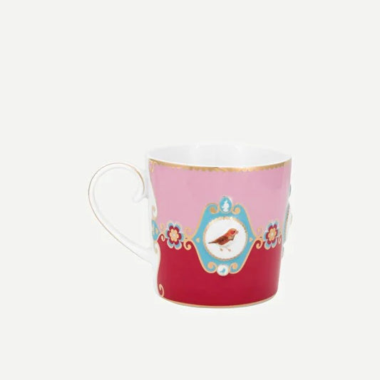 Kırmızı Pembe Porselen Kupa 150 Ml Love Birds Collection by Pip Studio
