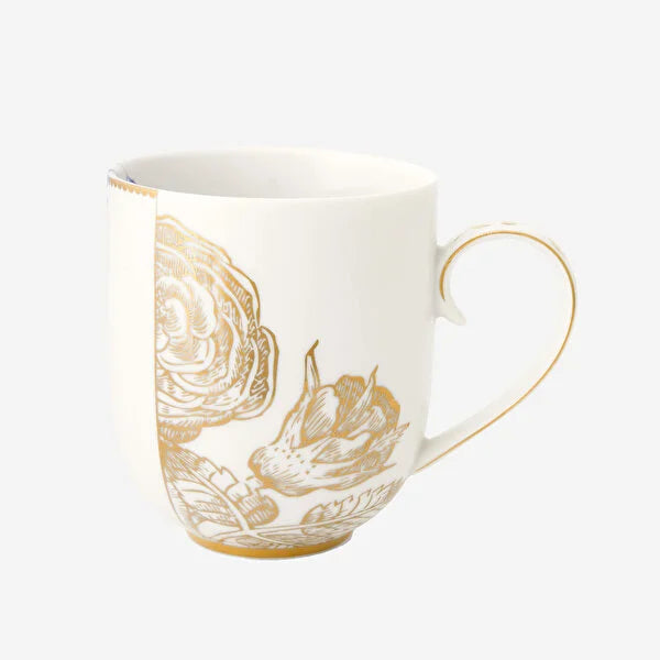 Mavi Beyaz Porselen Kupa 325 ml Royal White Collection by Pip Studio