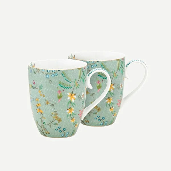 Mavi Porselen Kupa Seti 350 ml Jolie Collection by Pip Studio