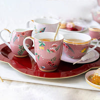 Pip Studio La Majorelle Pembe Porselen Kupa Seti 350 ml - 2