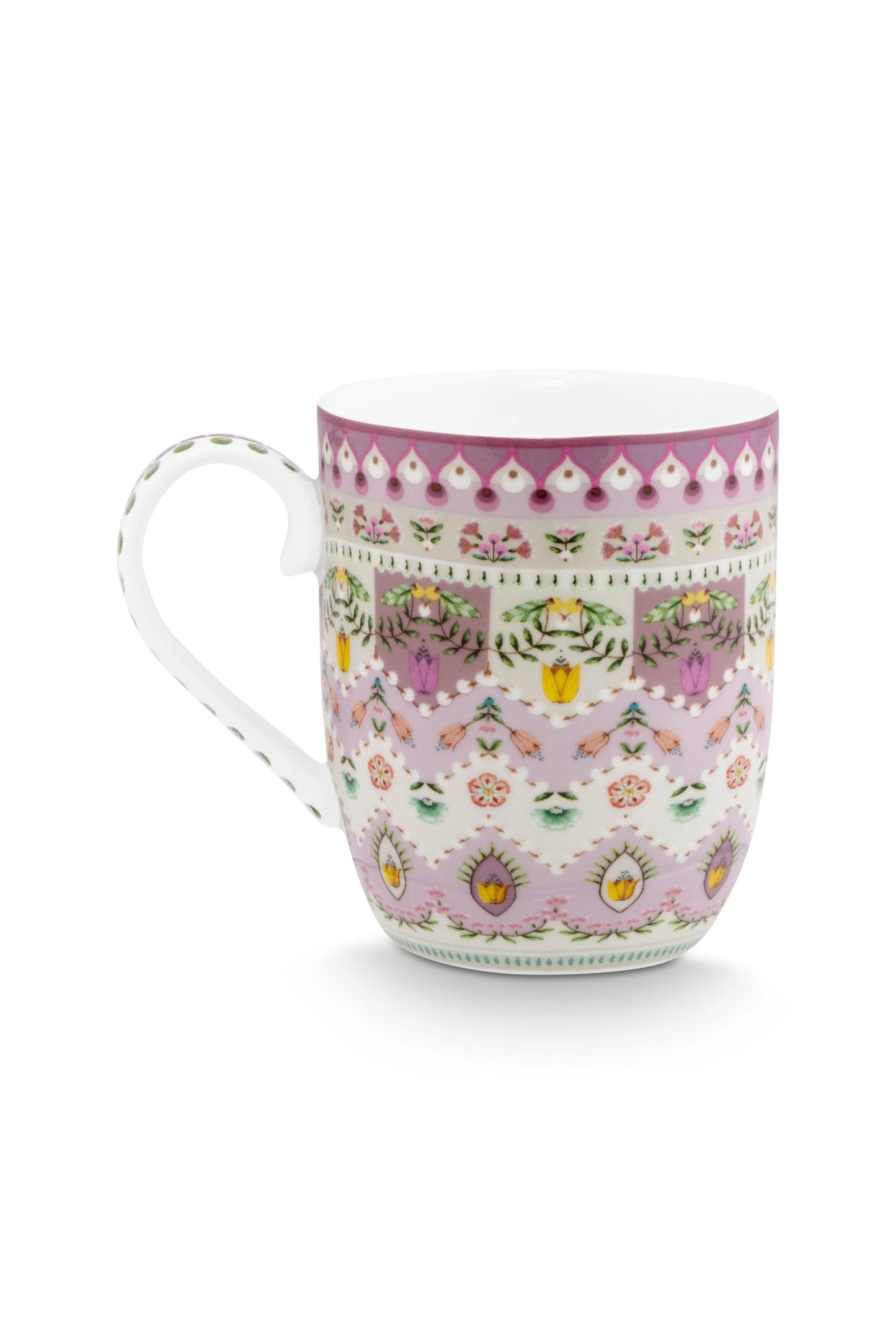 Pip Studio Lily & Lotus Mor Porselen Kupa 145 ml