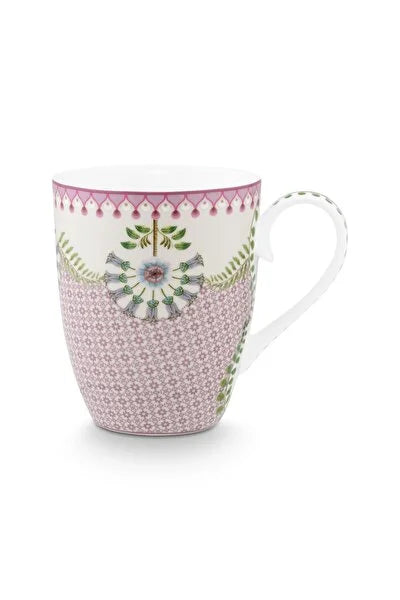 Pip Studio Lily & Lotus Mor Porselen Kupa 350 ml