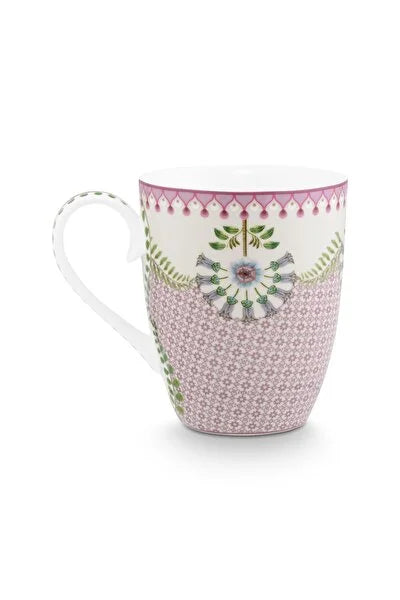 Pip Studio Lily & Lotus Mor Porselen Kupa 350 ml
