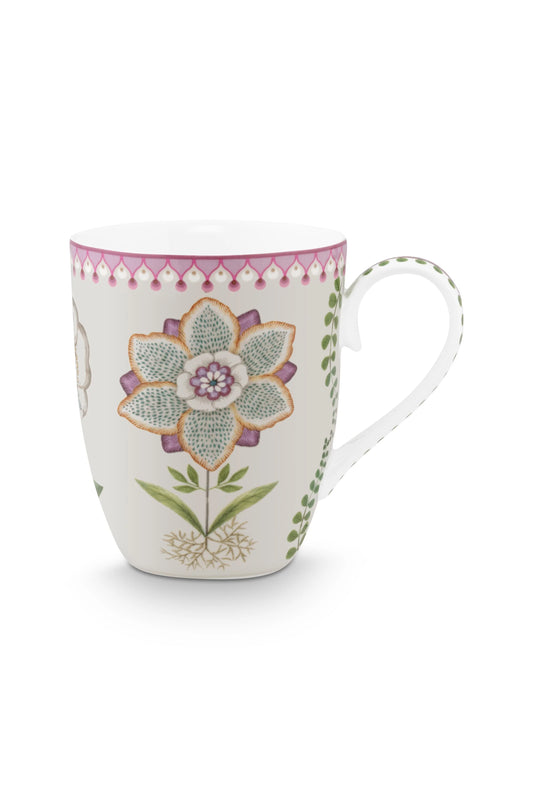 Pip Studio Lily & Lotus Mor Porselen Kupa 350 ml