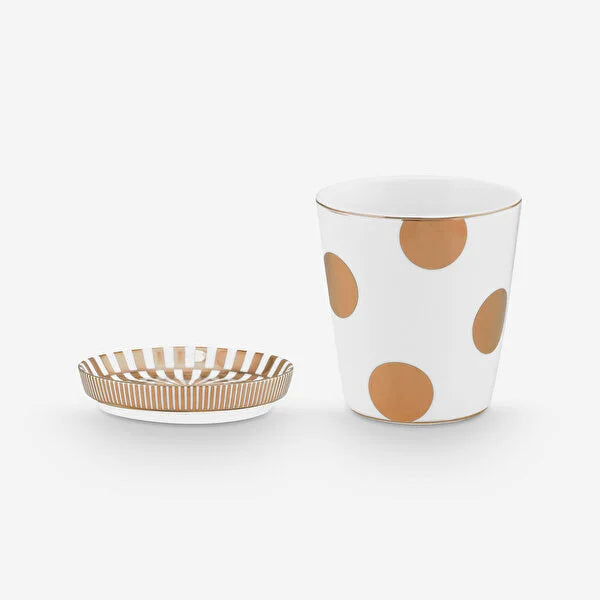 Beyaz Porselen Latte Bardağı 230 ml Dot Delight Collection by Pip Studio