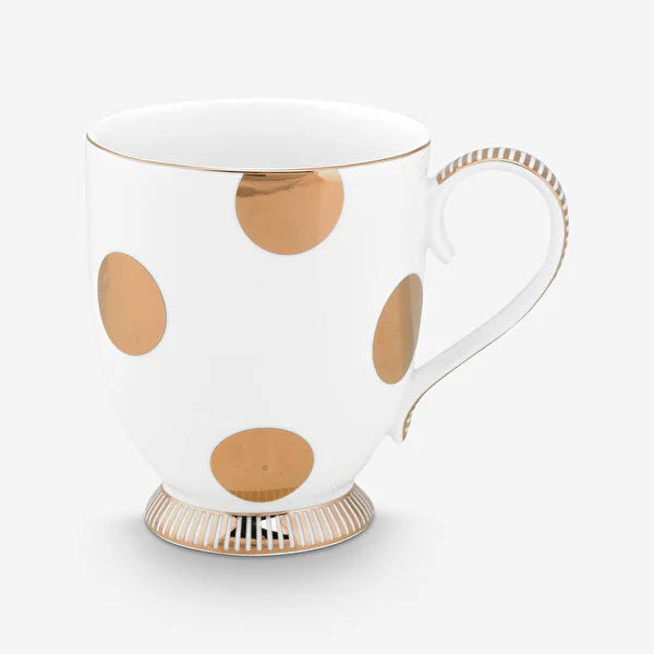 Beyaz Porselen Kupa 350 ml Dot Delight Collection by Pip Studio