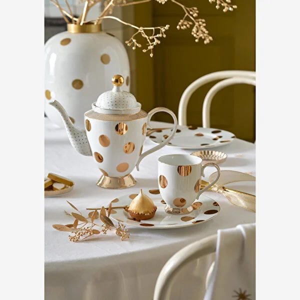 Beyaz Porselen Kupa 350 ml Dot Delight Collection by Pip Studio