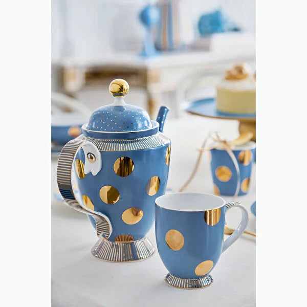 Mavi Porselen Kupa Seti 380 ml Dot Delight Collection by Pip Studio