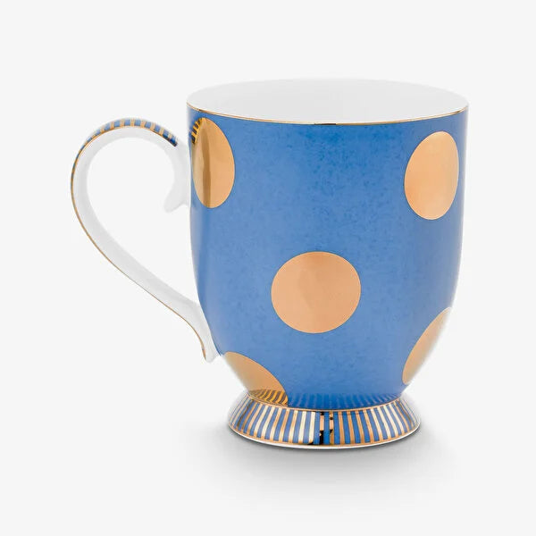 Mavi Porselen Kupa Seti 380 ml Dot Delight Collection by Pip Studio