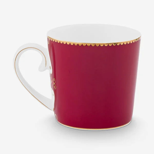 Kırmızı Porselen Geyikli Kupa 150 ml Love Birds Collection by Pip Studio