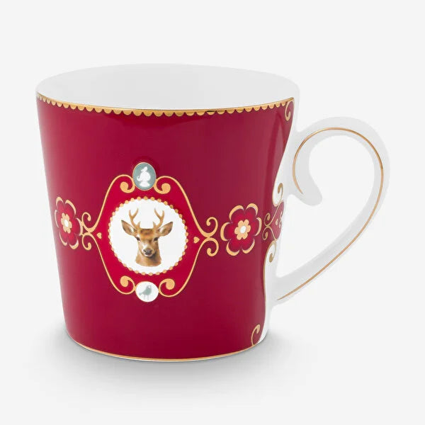 Kırmızı Porselen Kupa 250 ml Love Birds Collection by Pip Studio