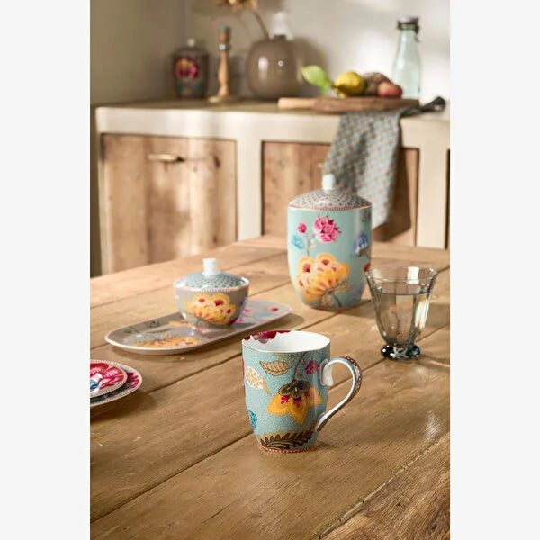 Pip Studio Fantasy Blooming Tales Mavi Porselen Kupa 350 ml