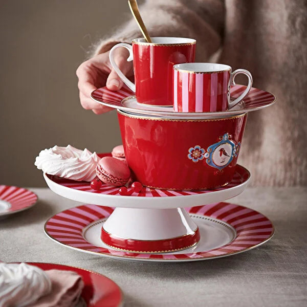 Pip Studio Kırmızı Pembe Porselen Kahve Fincanı 90 ml 51004141