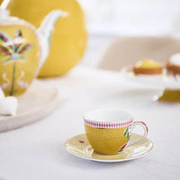 Pip Studio La Majorelle Sarı Porselen Kahve Fincan Seti - 7